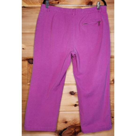 Lauren Jean Co Ralph Lauren Pink Mid Rise Capris Women's Size 12 - Picture 9 of 12